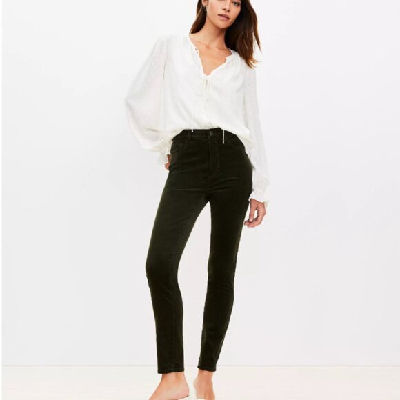 Sz 14 (32) Loft Modern Skinny in Black Corduroy - Picture 6 of 12